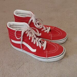 Red Vans Sk8-High High Top Sneaker